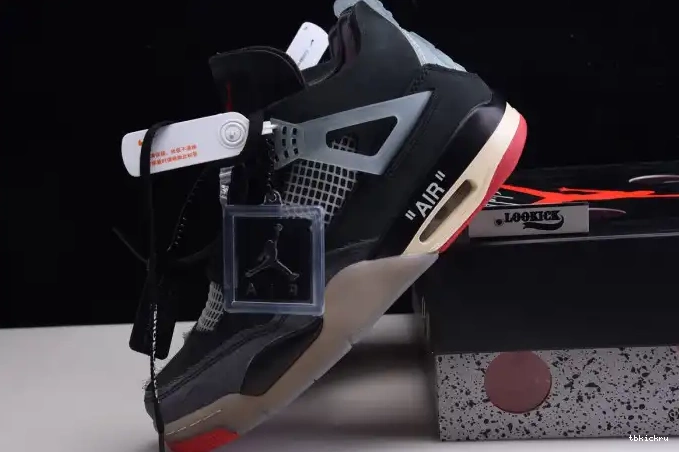 Cheap TBK Off CV9388-001 Air x Bred White Retro 4 Jordan 0524
